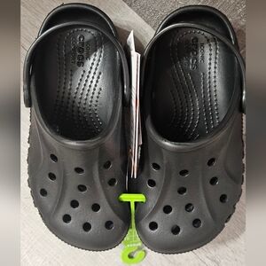 CROCS Kids Black Baya Clogs 12c Unisex Brand New